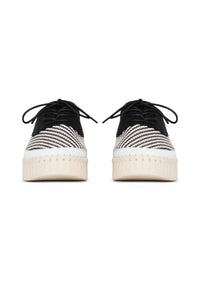 Ilse Jacobsen Tulip Textile Trainers Black/White 4094