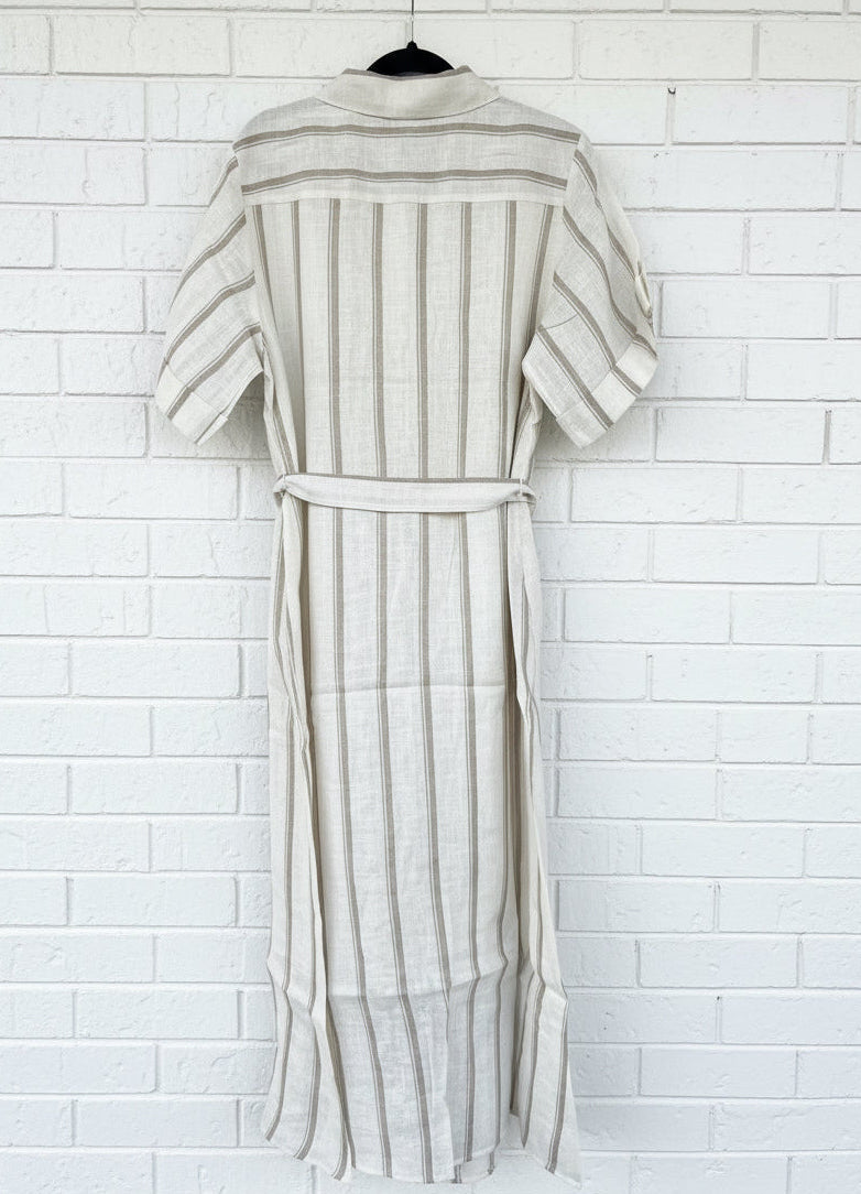 GDS Dress Linen Beige Stripe 861321287