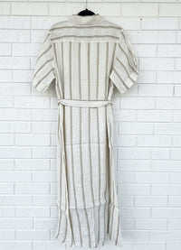GDS Dress Linen Beige Stripe 861321287