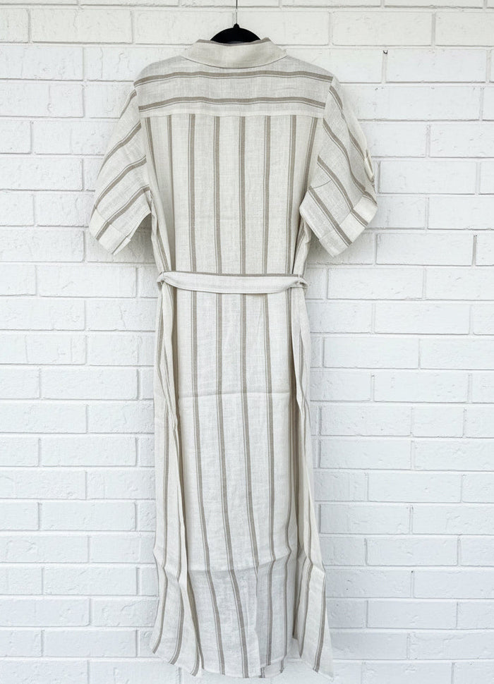 GDS Dress Linen Beige Stripe 861321287