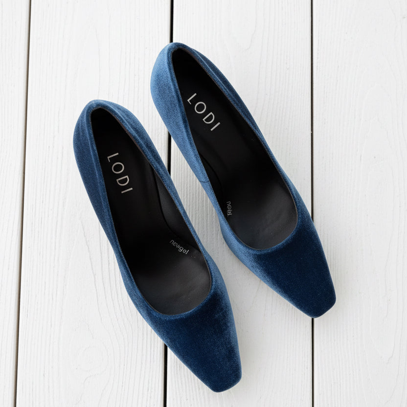 Lodi Heel Velvet Teal