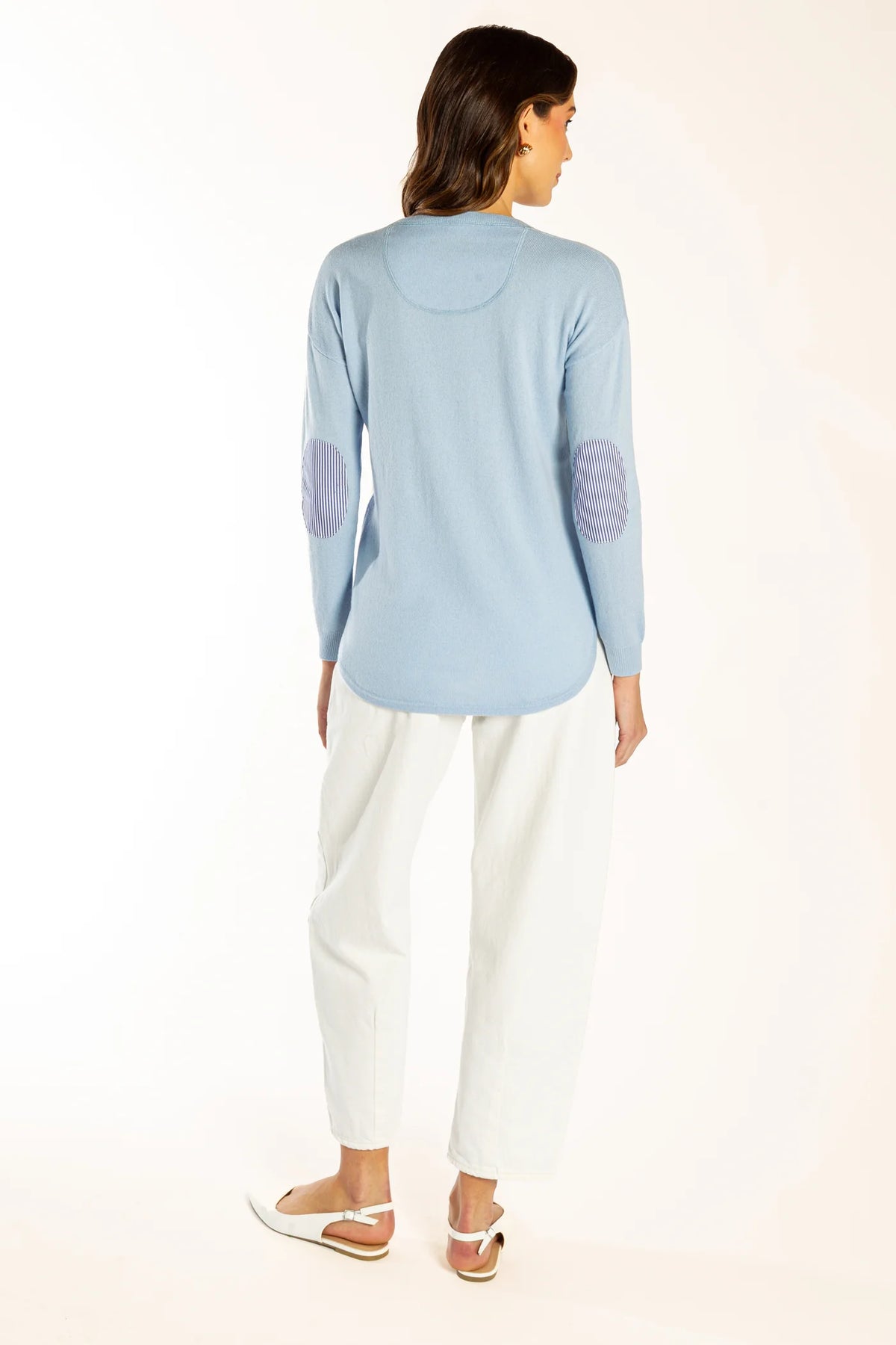 Bow And Arrow Jumper Blue Swing w Blue/White Elbow Patches