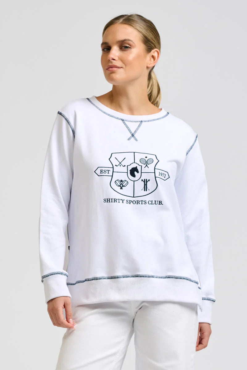 Shirty Sweatshirt Zippy White