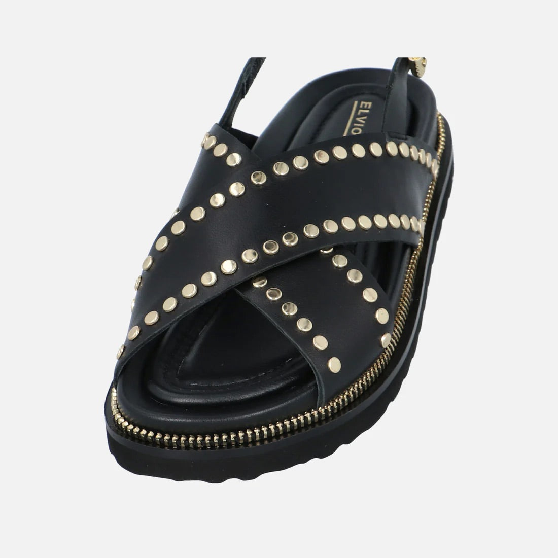 Elvio Zanon Sandal Cross Over Black