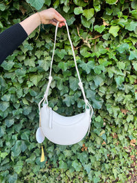 L’ora D'oro Leather Saddle Bag Milk