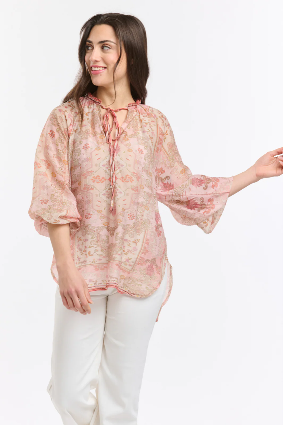 Italian Star Shirt Emily Ruffle Blush