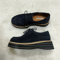 Alfie & Evie Lace Up Navy Suede Millie