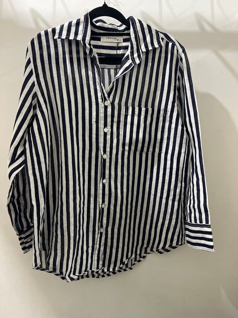 Frockk Erika Shirt Indigo Stripe