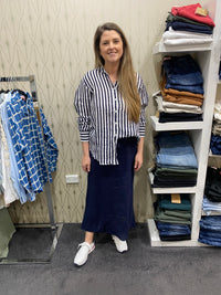 Frockk Erika Shirt Indigo Stripe
