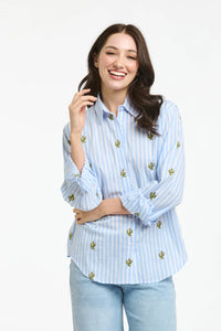 Italian Star Shirt Cactus Blue IS1035