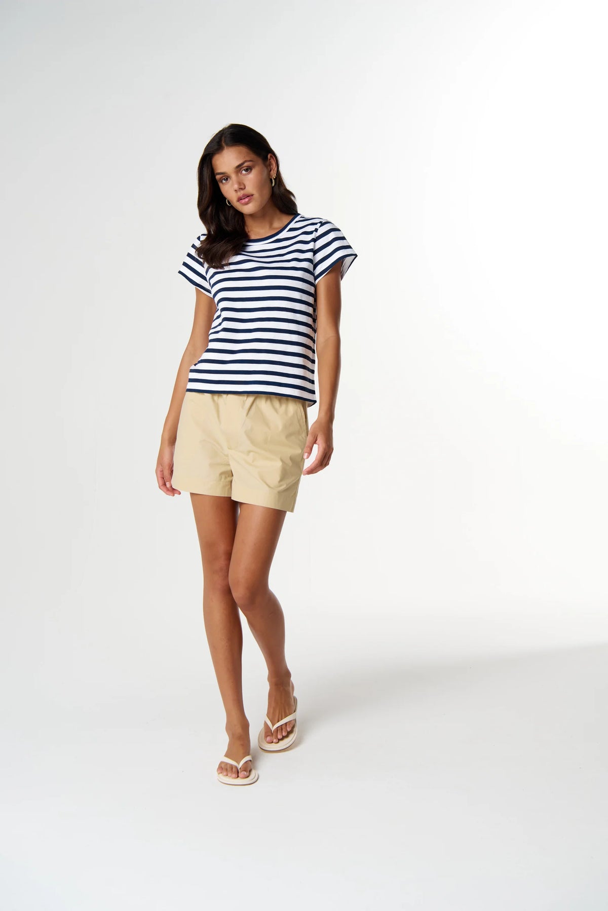 Cloth + Paper + Scissors Tee Straight Cut Basic White/Parisian C1378-26