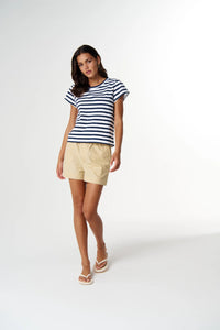 Cloth + Paper + Scissors Tee Straight Cut Basic White/Parisian C1378-26