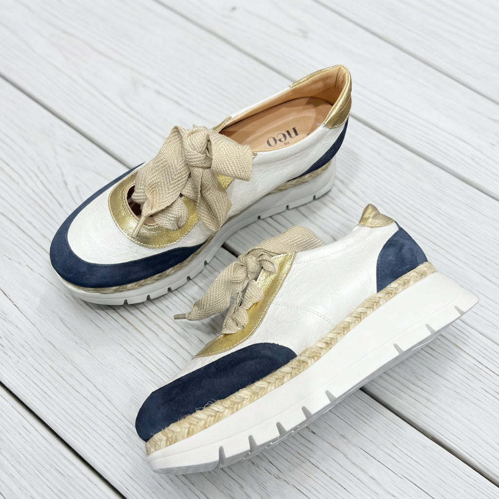 Jose Saenz Sneaker Velour Navy/White JS-2315