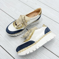 Jose Saenz Sneaker Velour Navy/White JS-2315