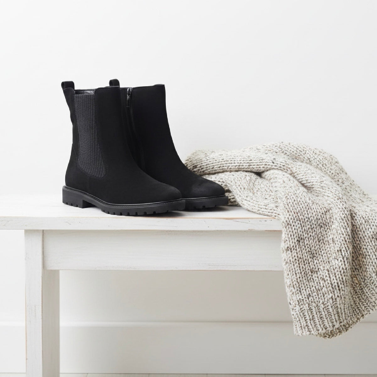 Paul Green Boot Suede Black 8270-010