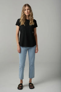 Cloth + Paper + Scissors Tee Shaped Hem S/S Black C13002