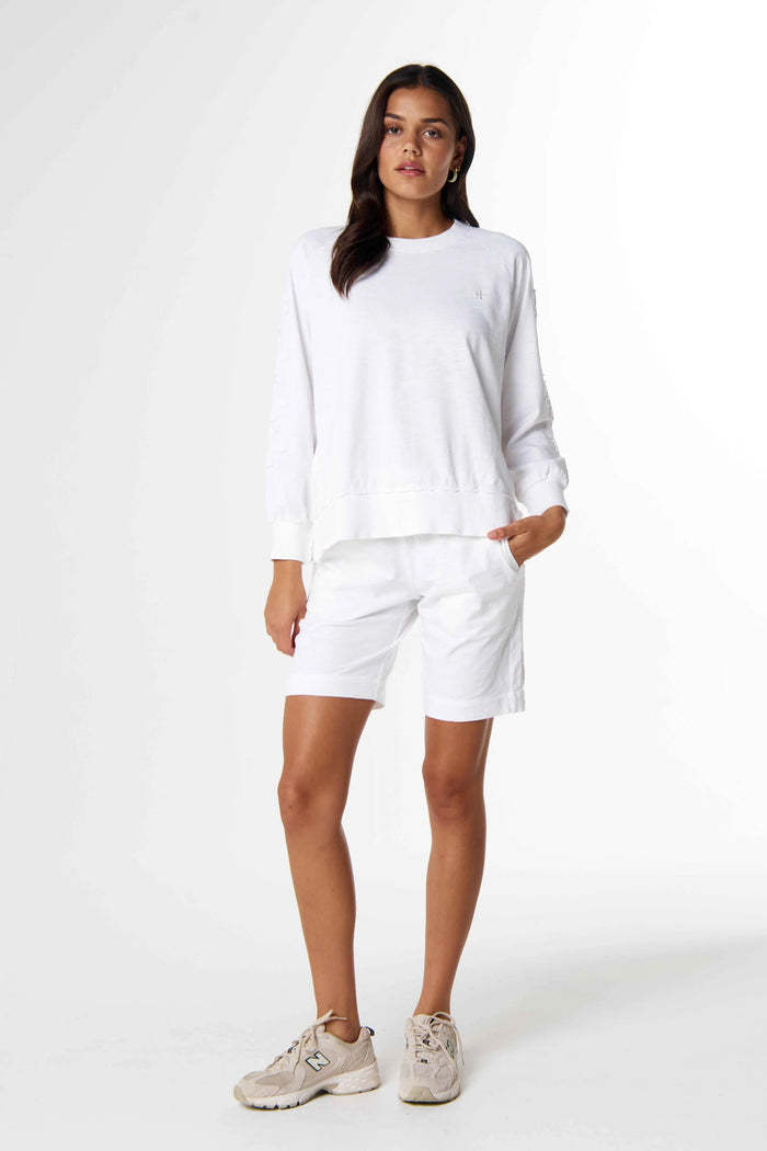 Cloth + Paper + Scissors Sweater The Face Cross White C1857