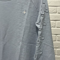 Cloth + Paper + Scissors Sweater The Face Cross Sky Blue C1857