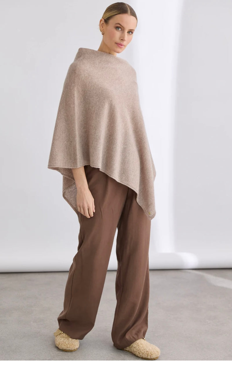Mia Fratino Cashmere Poncho Barley