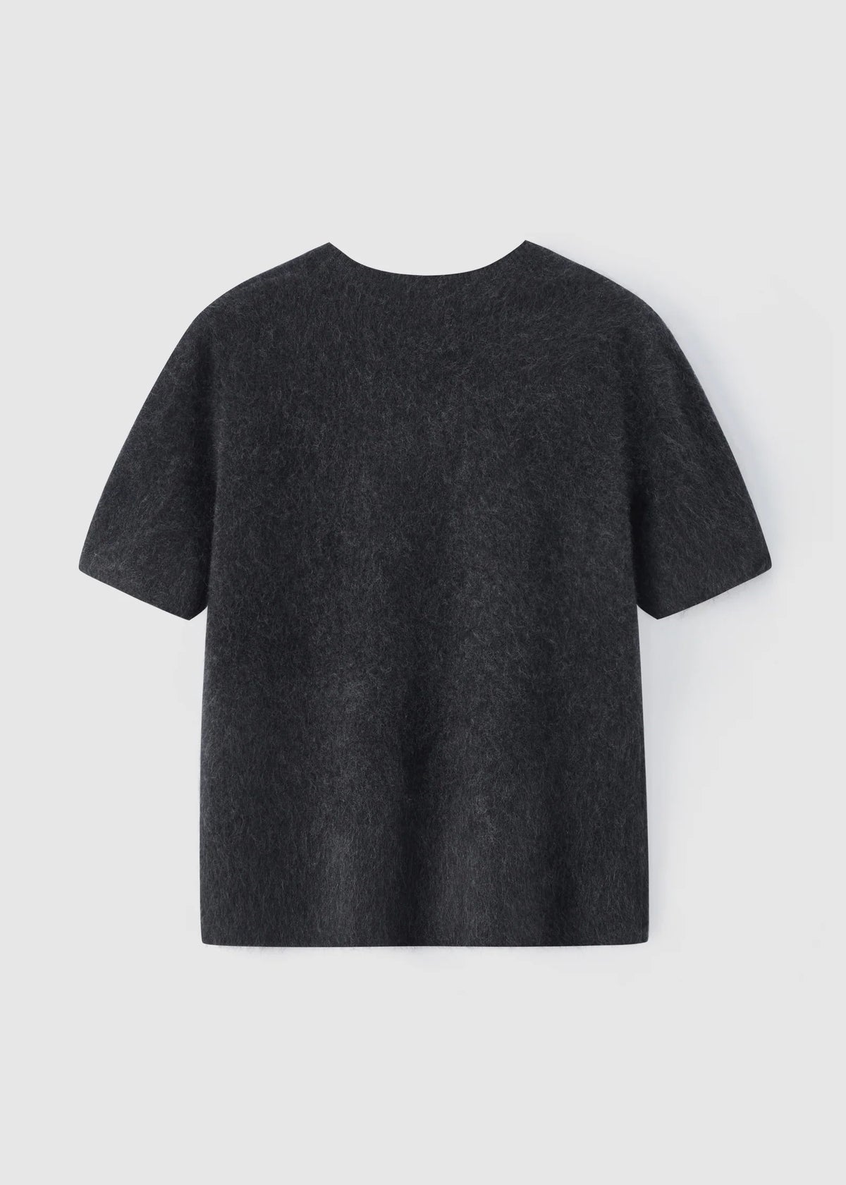 Aleger Jumper S/S Brushed Wool/Cashmere Dk Marle Grey N. 658