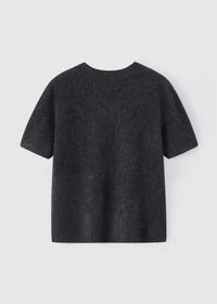Aleger Jumper S/S Brushed Wool/Cashmere Dk Marle Grey N. 658