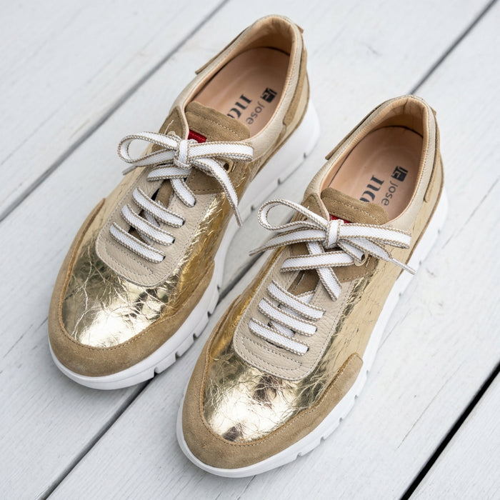Jose Saenz Sneaker Velour Bambi/Champagne/Beige JS-2287