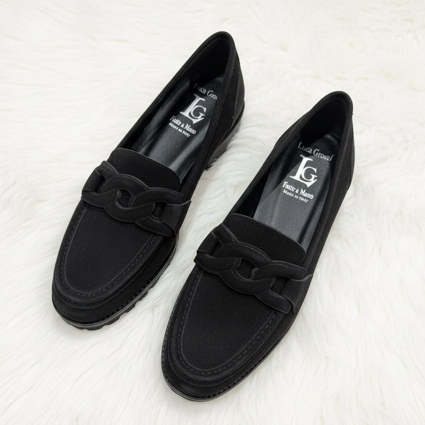 Luca Grossi Loafer Off Black Suede K602M