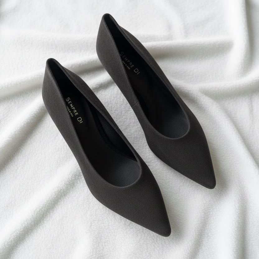 Sempre Di Heels Dark Grey Suede Faro01