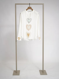 Herzens Taffy Heart White Blouse