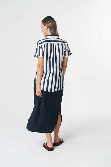 Cloth + Paper + Scissors Shirt Dune Ruffle Hamilton S GC4471-259