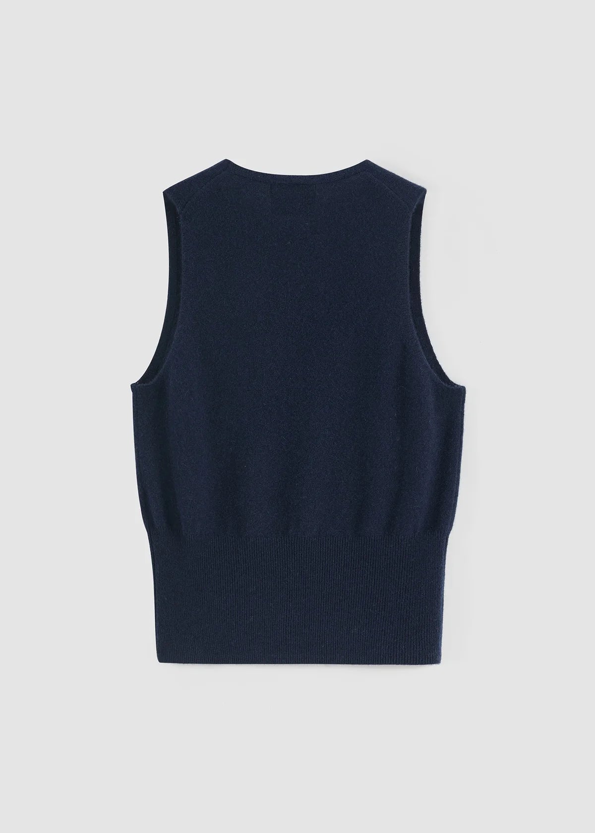 Aleger Vest Cashmere Low V French Navy N2180