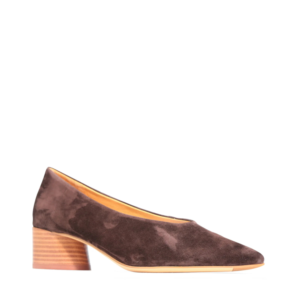 Eos Mid Heel Hatten Cocoa Suede