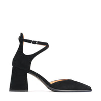 Eos Zan Black Suede Heel