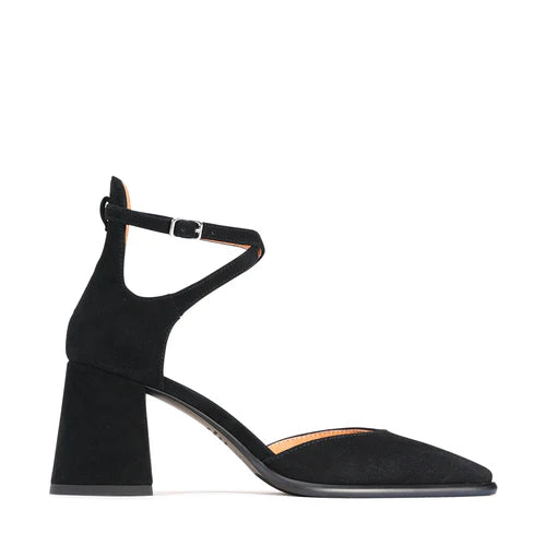 Eos Zan Black Suede Heel