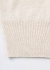 Aleger Vest Cashmere Low V Pearl Shell N2180