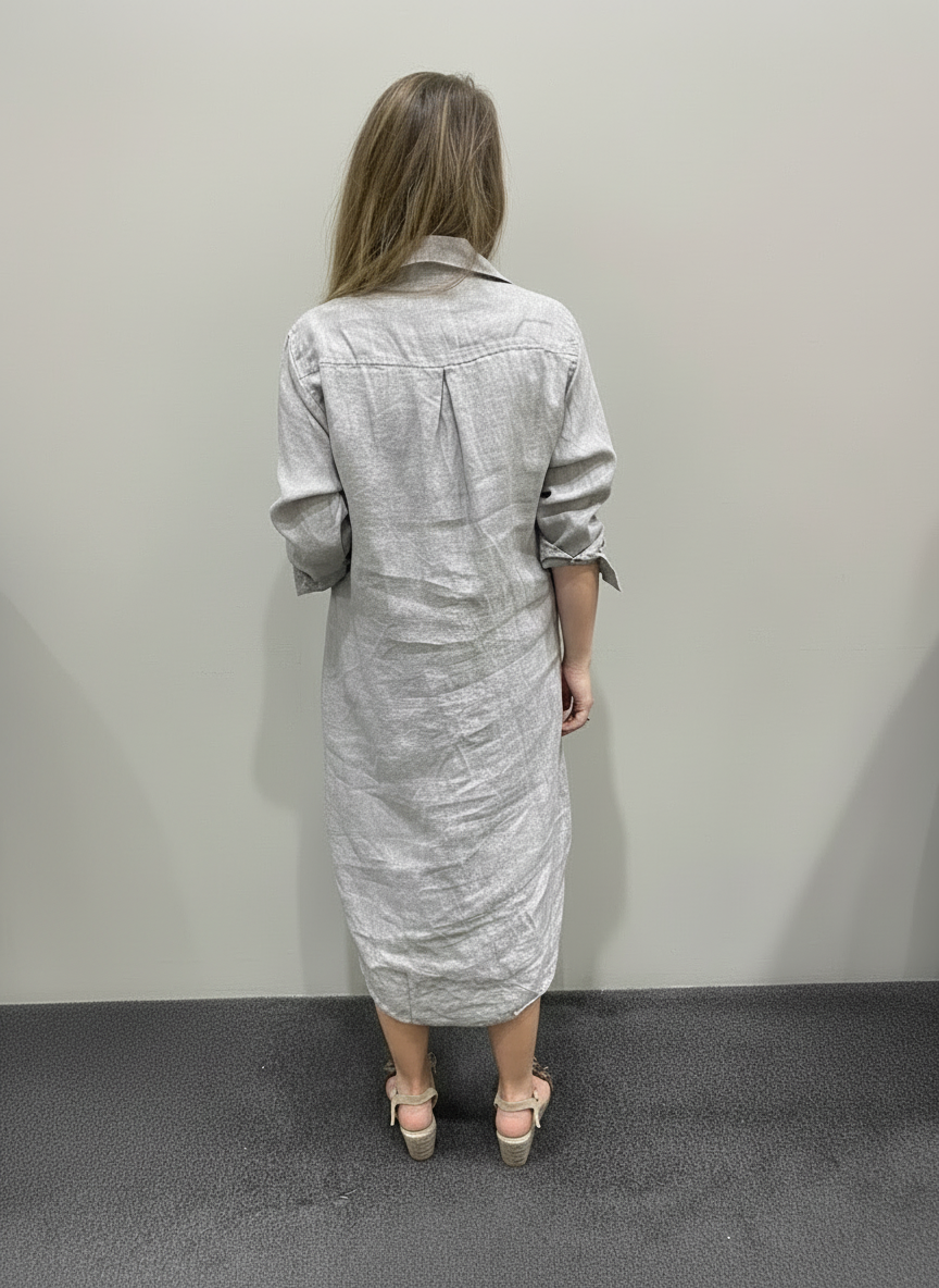 Frockk Dress Elena Linen Pewter