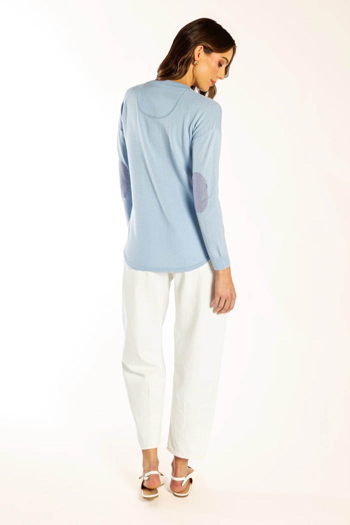 Bow And Arrow Jumper Blue Swing w Blue/White Elbow Patches