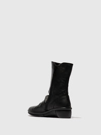 Softinos Boots Black Leather Rott809SOF