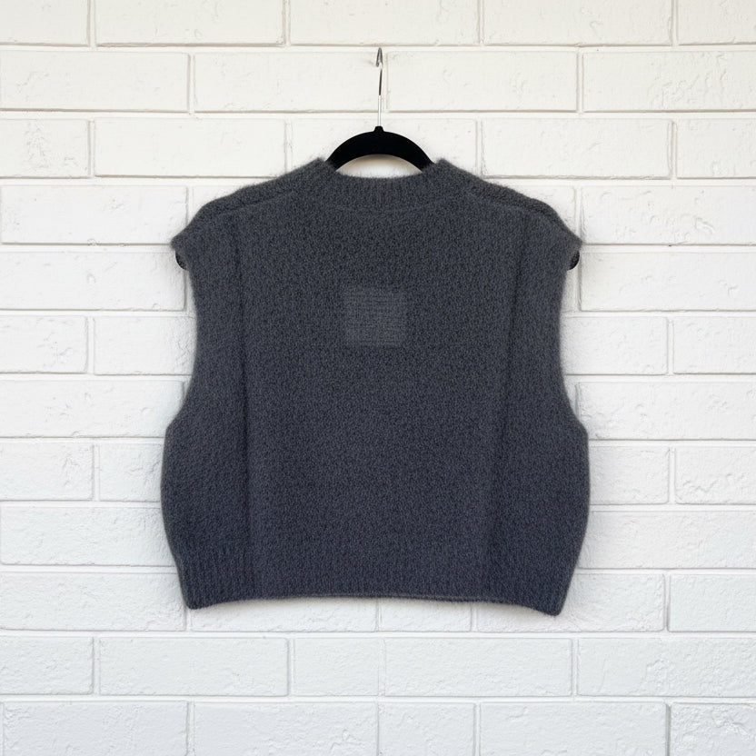 Love From Italy Vest Ava Mohair Blend Charcoal LVHH24210