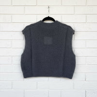 Love From Italy Vest Ava Mohair Blend Charcoal LVHH24210