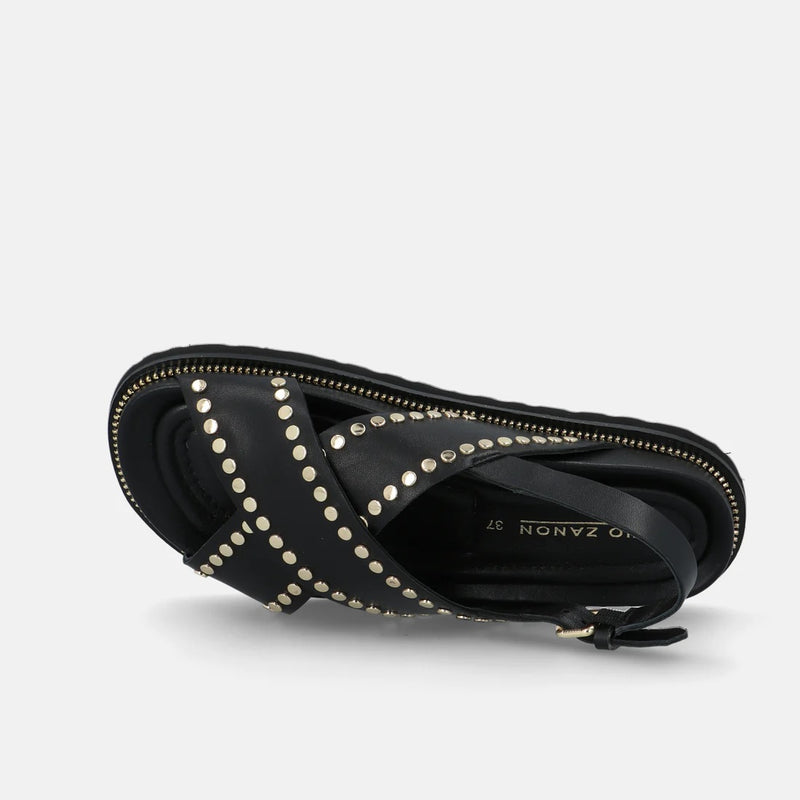 Elvio Zanon Sandal Cross Over Black