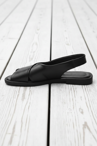 Sempre Di Sandal Black Cross Over 500-1799