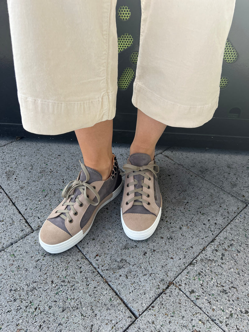 L’Ecologica Patchwork Sneaker Grigio Beige 6598