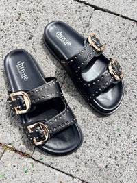 Chrissie Slide Star Black Stud