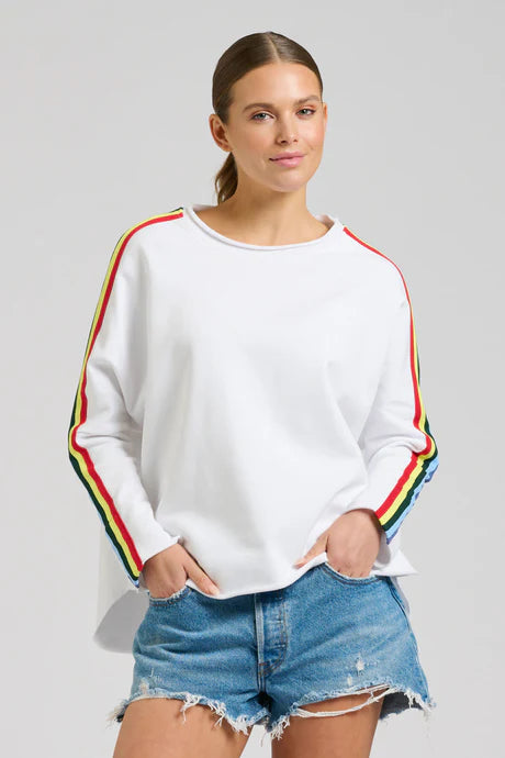 Est 1971 White Raw Tape Sweatshirt