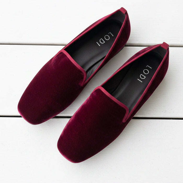 Lodi Loafer Burgundy Velvet