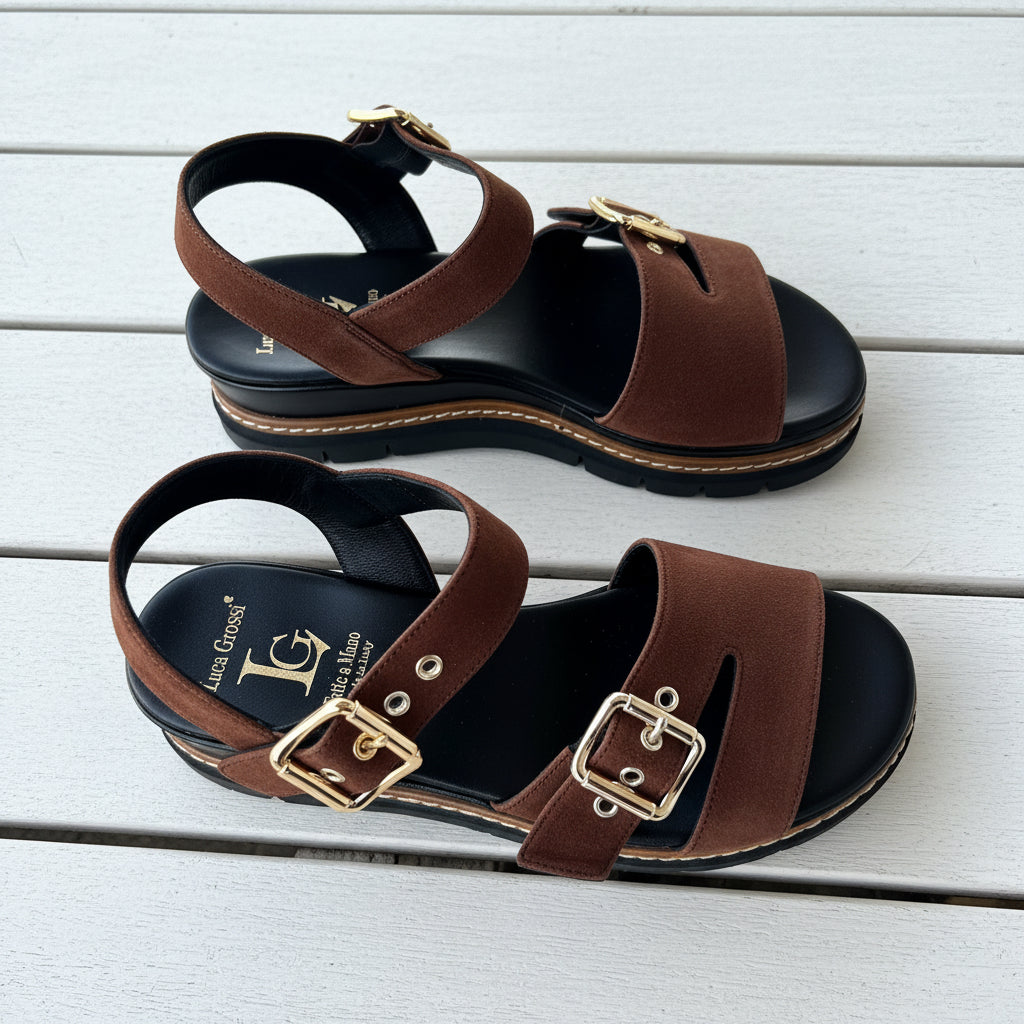 Luca Grossi Sandal Chocolate Suede L831S