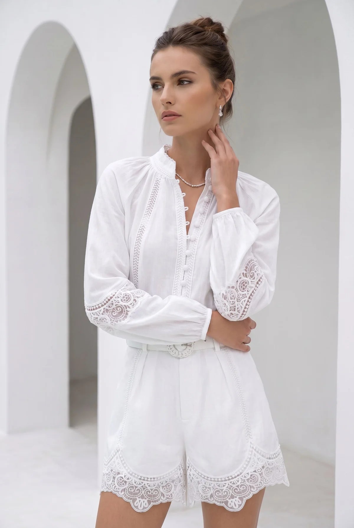 GDS Blouse Meissen Linen White 252330889