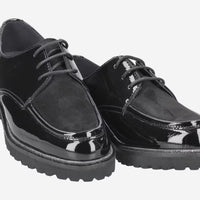 Sioux Black Patent/Suede Lace up 749H