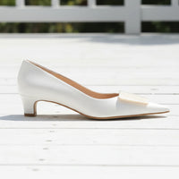 Zinda Court Shoe Patent White 3429